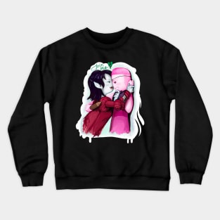 "Join me" - Vamp world Marceline (the Star) and Bonnibel, Adventure Time / Fionna and Cake fan art Crewneck Sweatshirt